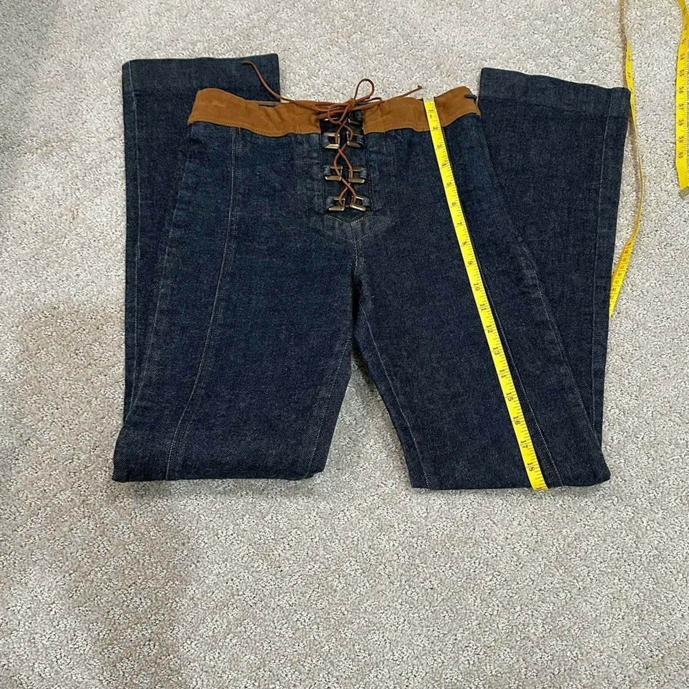 Custom Vintage & Rare Denim & Ultra Suede Jeans - Picture 3 of 10